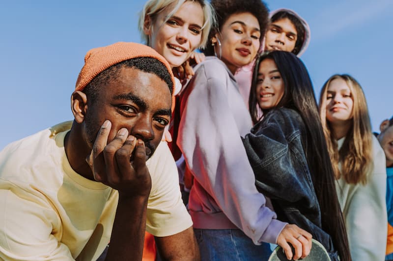 Group of teens